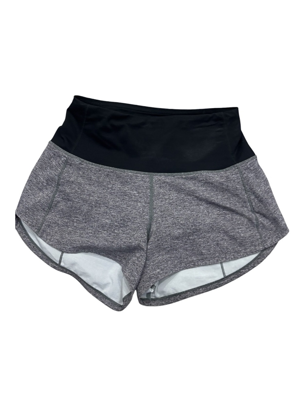 Lululemon speed up shorts 2.5 siHigh-Waist Athletic Running Shorts - Black&Gray